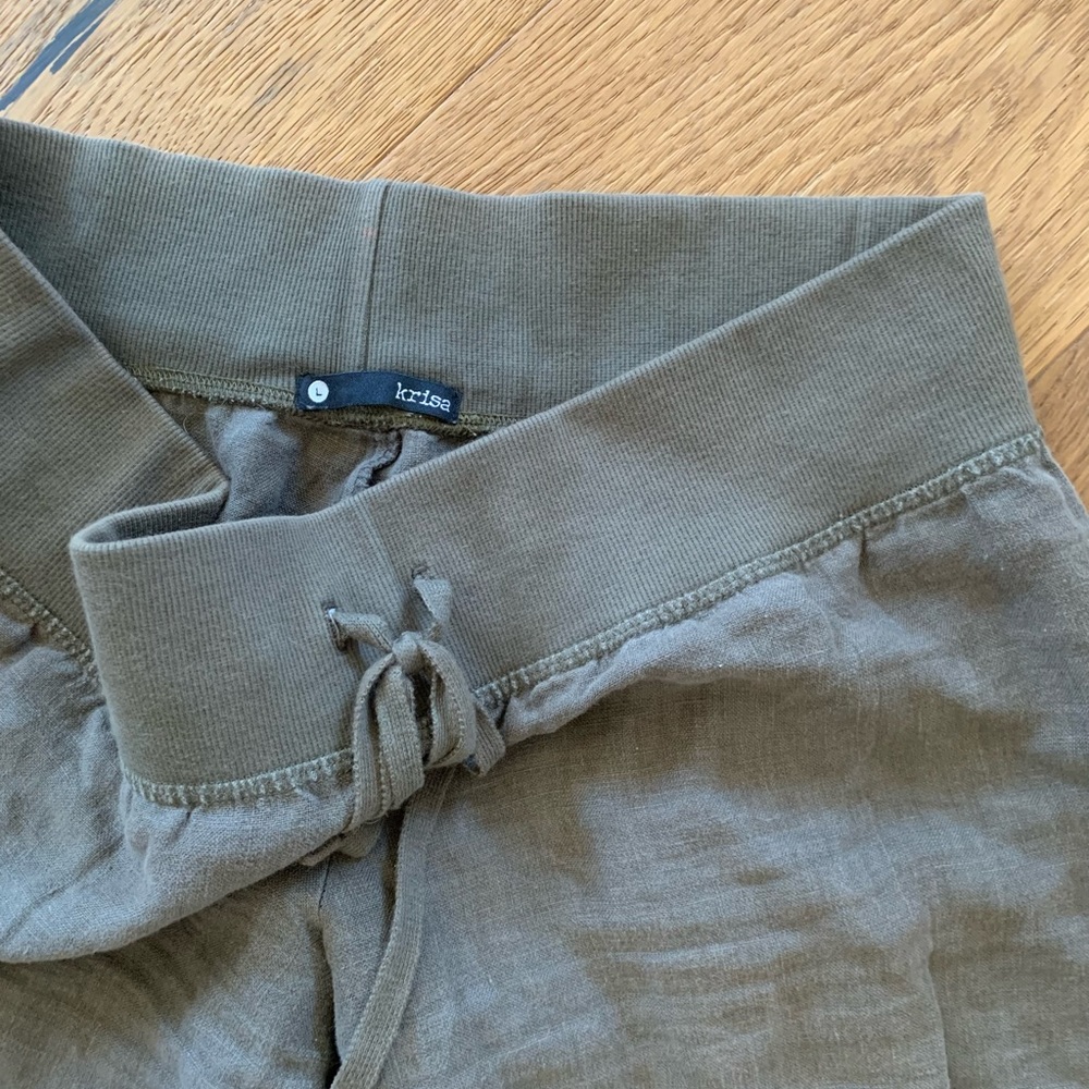 Linen drawstring pants - Picture 4 of 7